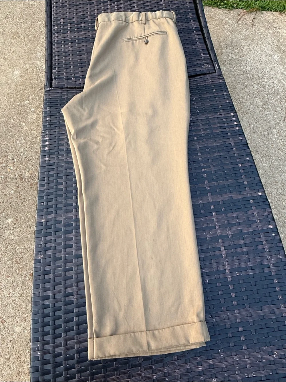 Izod Men's Khaki Pleated Front Chinos